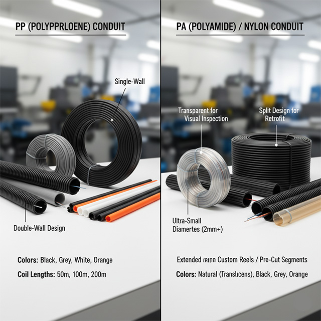 PA corrugated conduit