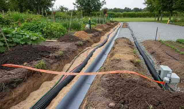 PVC corrugated conduit buried depth